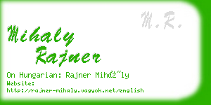 mihaly rajner business card